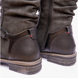 Cipriata GABRIELA Womens Lace-Up Tall Boots Black Brush