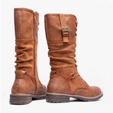 Cipriata GABRIELA Womens Lace-Up Tall Boots Tan Brush