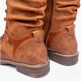 Cipriata GABRIELA Womens Lace-Up Tall Boots Tan Brush