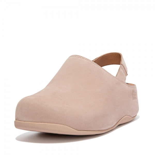 FitFlop SHUV Womens Nubuck Back-Strap Clogs Beige