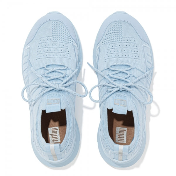 FitFlop VITAMIN FF Womens Knit Sports Trainers Cool Blue