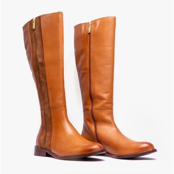 Hush Puppies FAITH Womens Leather Tall Boots Tan