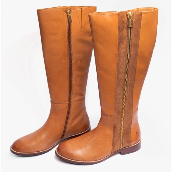 Hush Puppies FAITH Womens Leather Tall Boots Tan