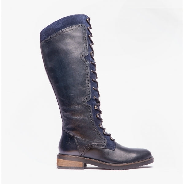 Hush Puppies RUDY Womens Leather Tall Boots Navy