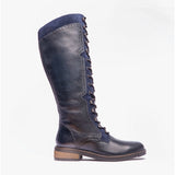 Hush Puppies RUDY Womens Leather Tall Boots Navy
