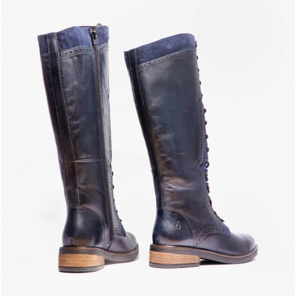 Hush Puppies RUDY Womens Leather Tall Boots Navy