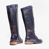 Hush Puppies RUDY Womens Leather Tall Boots Navy