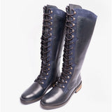 Hush Puppies RUDY Womens Leather Tall Boots Navy