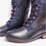 Hush Puppies RUDY Womens Leather Tall Boots Navy