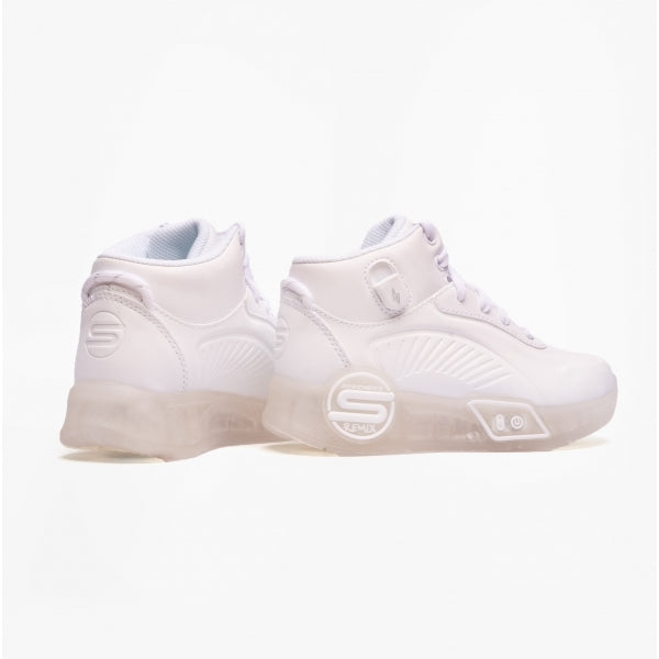 Skechers 310100L/WHT S-LIGHTS REMIX Girls Trainers White