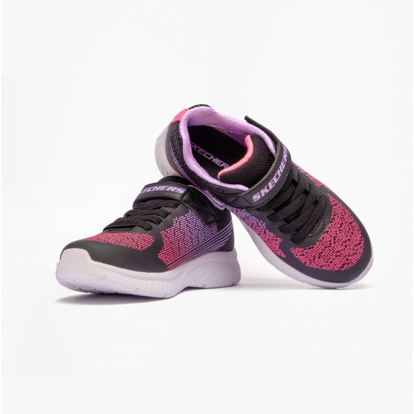 Skechers 303610L/BKLV MICROSPEC MAX PLUS-OMBRE DAYS Girls Trainers Black/Lavender