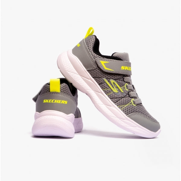 Skechers 403796L/GYYL SNAP SPRINTS 2.0 - VARGONIX Boys Touch Fasten Trainers Grey/Yellow