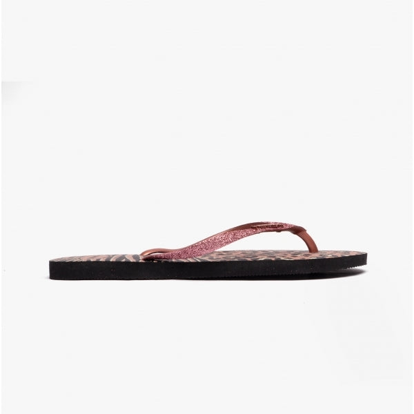 Havaianas HAV SLIM ANIMALS MIX Womens Flip-Flops Black/Gold