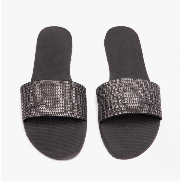 Havaianas HAV YOU MALTA METALLIC City Womens Sliders Black