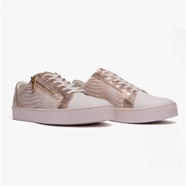 Lotus SKY Womens Casual Trainers White/ Gold