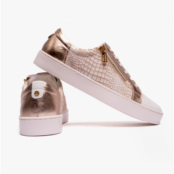 Lotus SKY Womens Casual Trainers White/ Gold