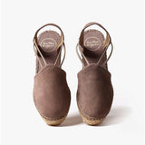 Toni Pons TREMP Womens Suede Wedge Espadrilles Taupe