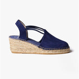 Toni Pons TREMP Womens Suede Wedge Espadrilles Navy
