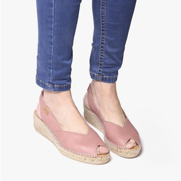 Toni Pons BERNIA Womens Leather Slingback Espadrilles Pale
