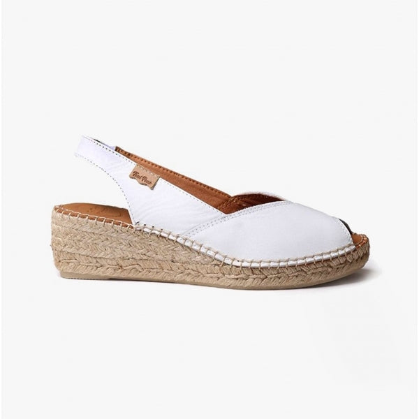 Toni Pons BERNIA Womens Leather Slingback Espadrilles White