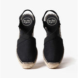 Toni Pons TER Womens Vegan Wedge Espadrilles Black