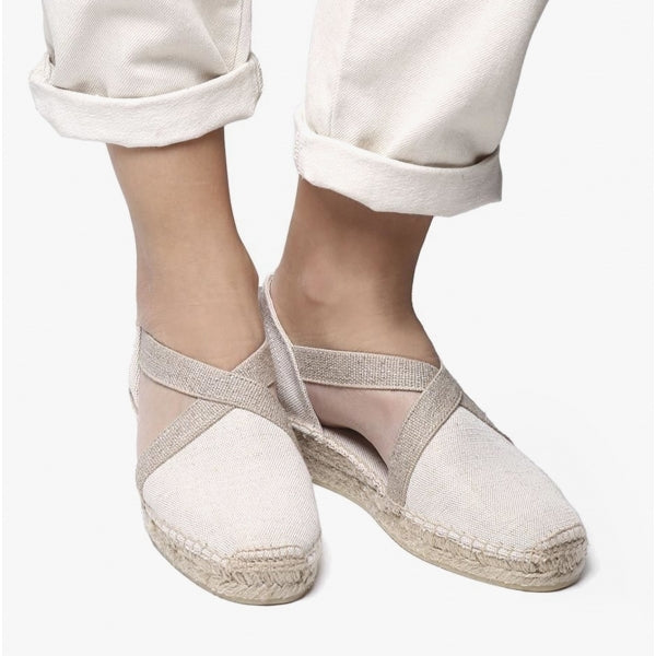 Toni Pons VERDI Womens Vegan Espadrilles Sandals Ecru