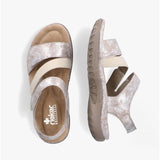 Rieker 64872-90 Womens Sandals Metallic
