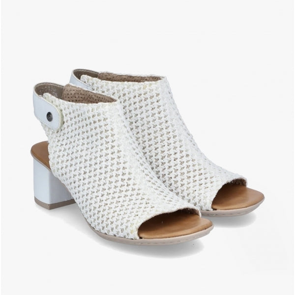 Rieker 64772-80 Womens Open Toe Shoes White