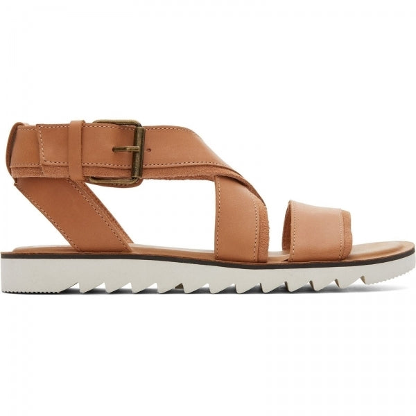 TOMS SIDNEY TREAD Womens Leather Sandals Natural