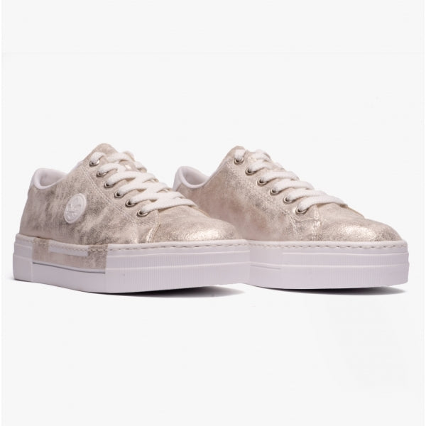 Rieker N49W1-90 Womens Shoes Metallic