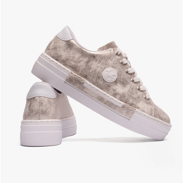 Rieker N49W1-90 Womens Shoes Metallic