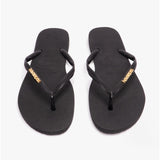 Havaianas HAV SLIM LOGO METALLIC Womens Flip-Flops Black/Gold