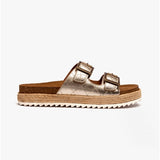 Barbour PAMELA Womens Quilted Sandals Gold Metallic