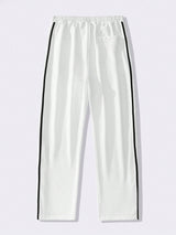 Manfinity Men Contrast Tape Button Side Sweatpants