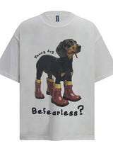 Men's Funny Dog Round Neck Casual T-Shirt