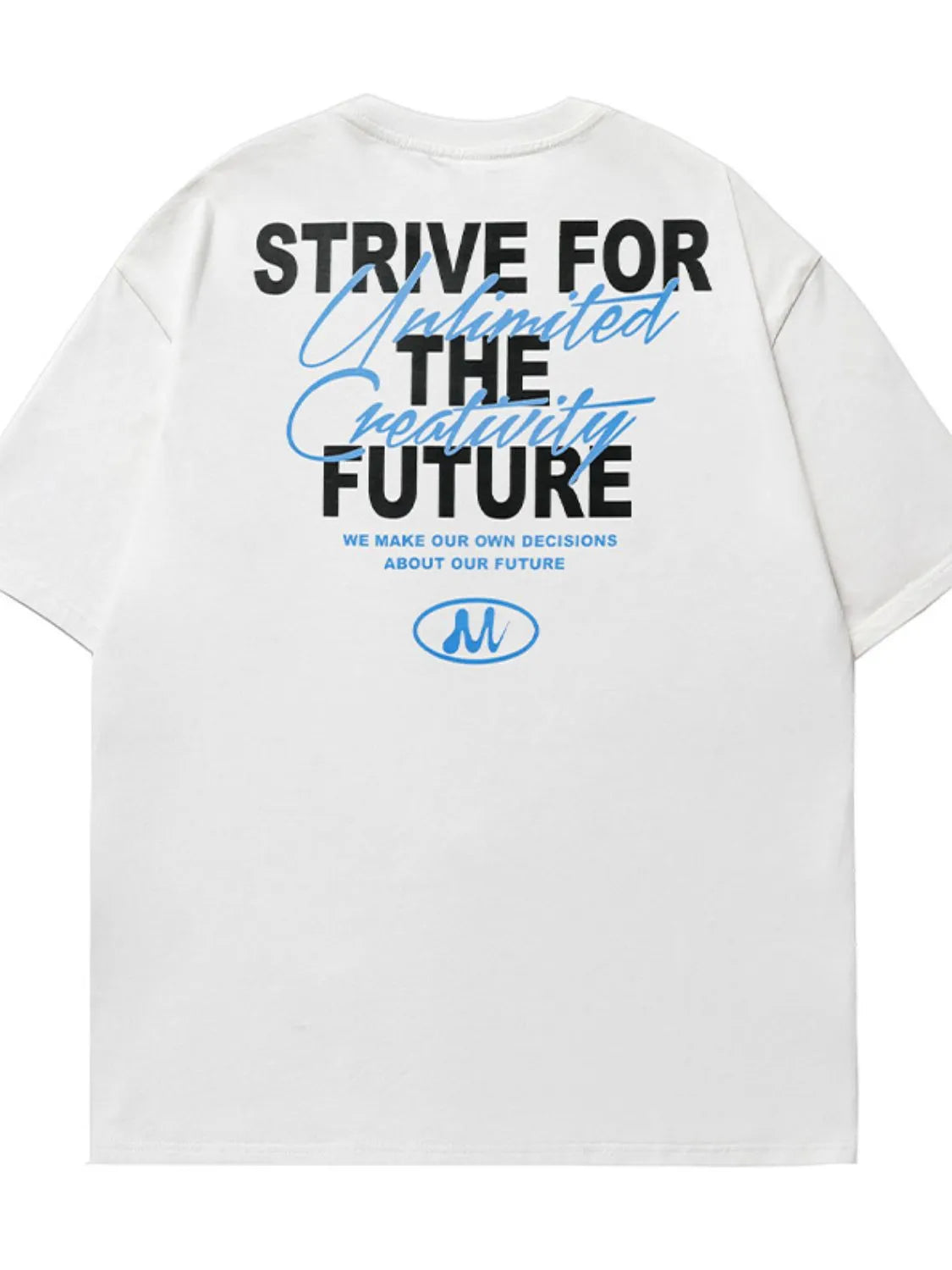 Men's Plus Size Letter Graphic Round Neck Half Sleeve T-Shirt