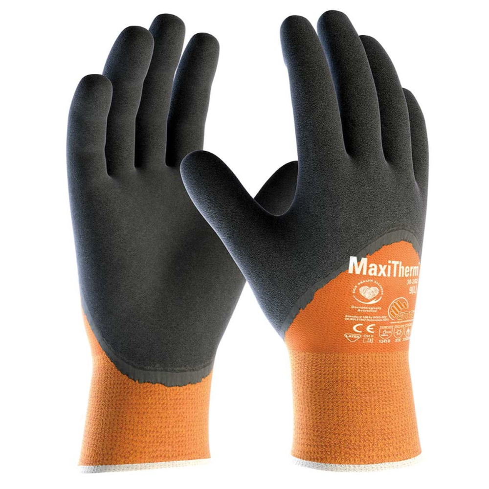 ATG MaxiTherm 30-202 Thermal Lined Latex Foam Palm Cut Gloves (12 Pack)