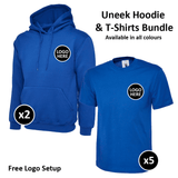 Uneek Hoodie & T-Shirts Bundle - 7 Items