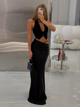 Hollow-Out Bodycon Maxi Skirt – Elegant