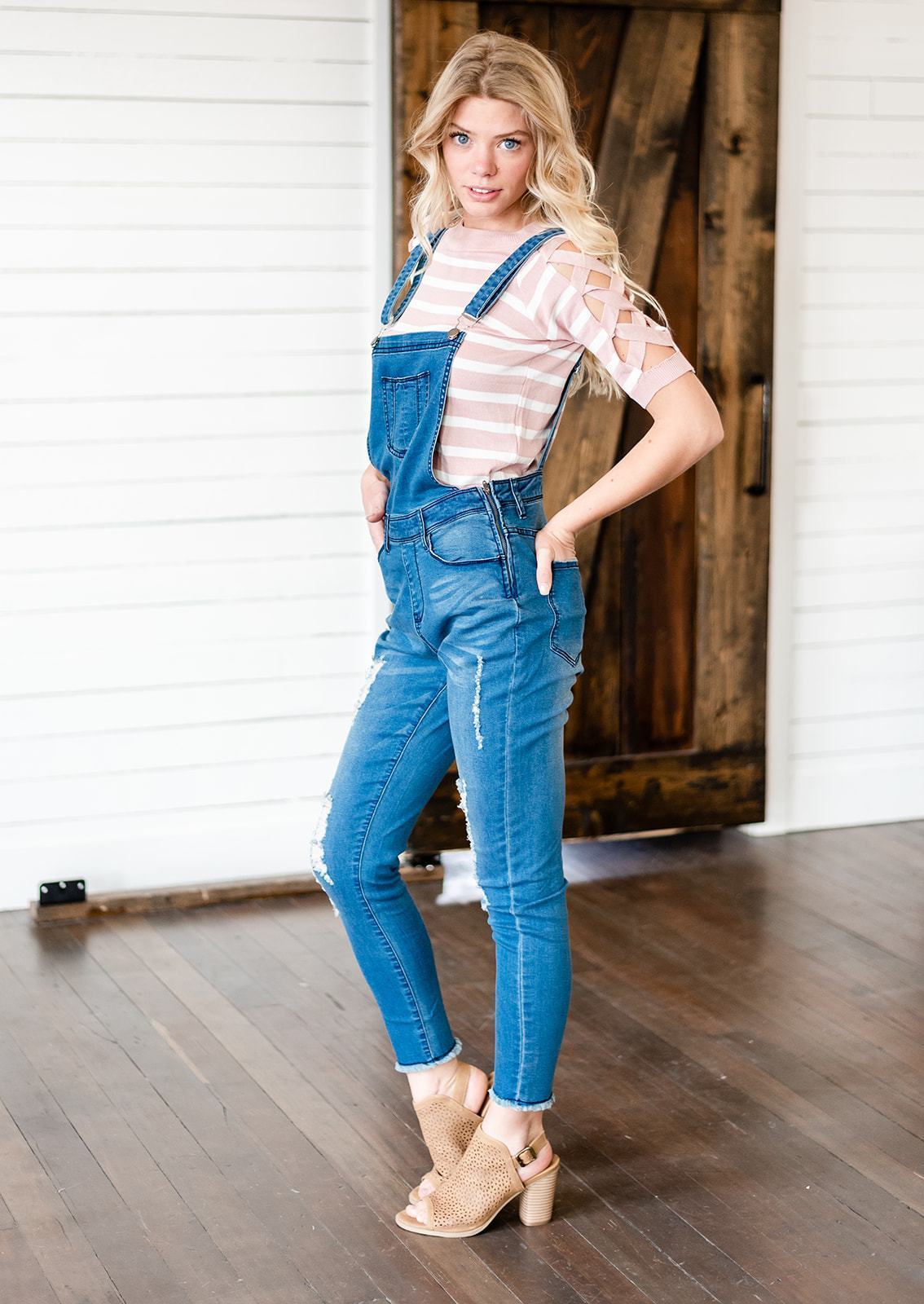 Milan Distressed Overalls