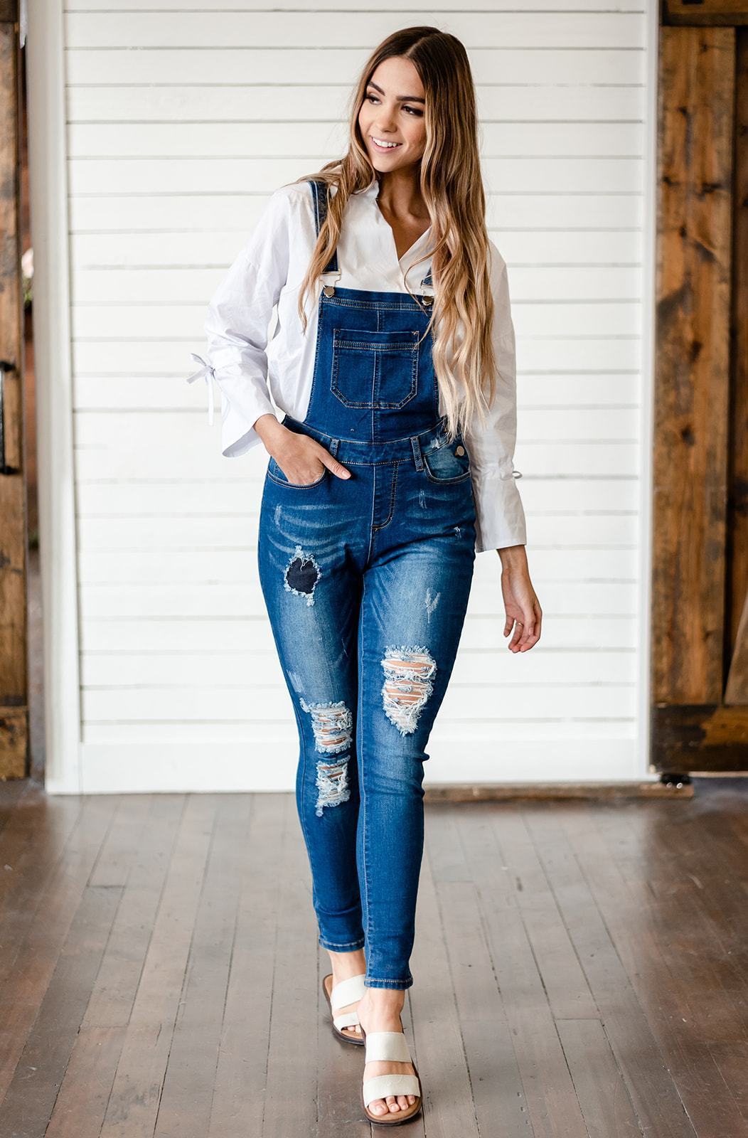 Milan Distressed Overalls