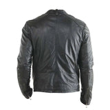 Men's Pure Leather Biker Jacket | Black