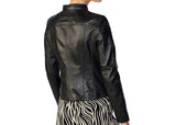 Women Scuba Leather Jacket | Black