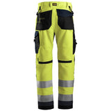 Snickers 6331 AllroundWork Hi-Vis Work Trousers+ Class 2 Hi-Vis Yellow