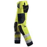 Snickers 6331 AllroundWork Hi-Vis Work Trousers+ Class 2 Hi-Vis Yellow