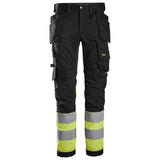 Snickers 6234 High-Vis Class 1 Stretch Trousers Holster Pockets