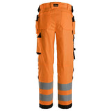 Snickers 6743 Hi-Vis Class 2 Women's Stretch Trousers Holster Pockets