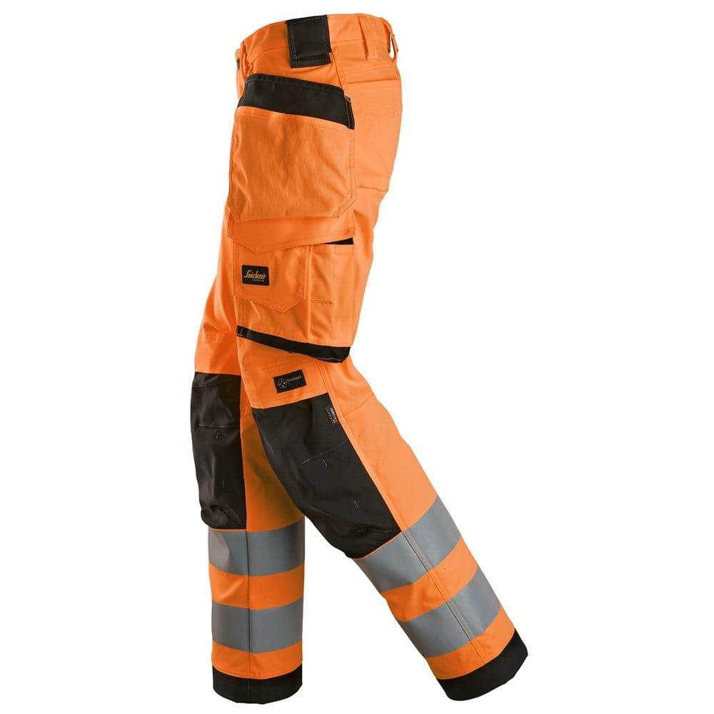 Snickers 6743 Hi-Vis Class 2 Women's Stretch Trousers Holster Pockets