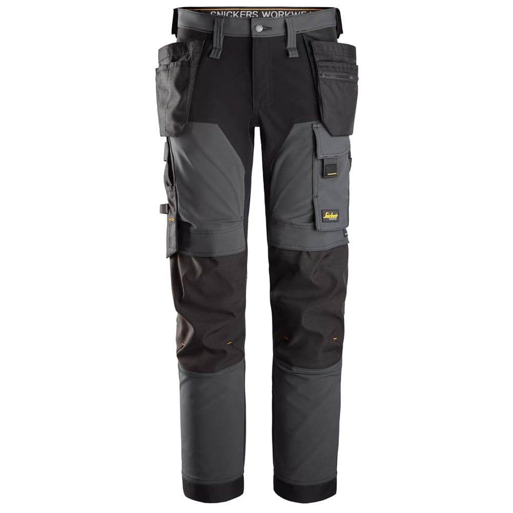 Snickers 6275 AllroundWork, 4-way Stretch Trousers Holster Pockets Steel Grey