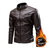 Spring And Autumn Cross-border Casual Men's Leather Clothing Stitching Motorcycle Retro Fashion Leather Jacket Coat